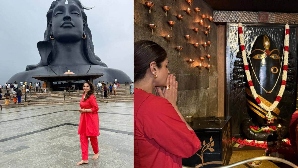 Raveena Tandon at the Isha Yoga Center, A Radiant Presence Amidst the Sacred