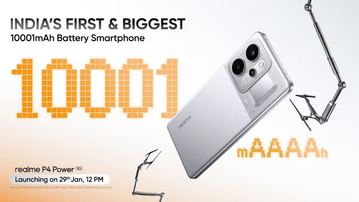 Realme P4 Power with 10,001mAh Battery to Launch in India