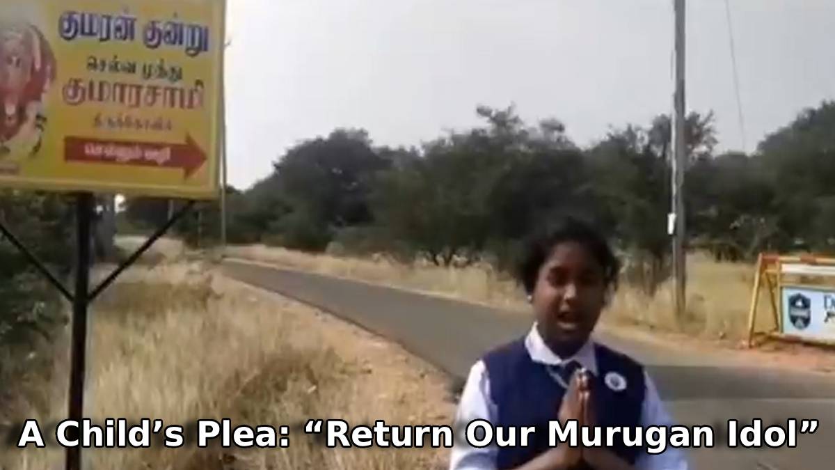 A Child’s Plea: “Return Our Murugan Idol” After Temple Demolition in Tiruppur | Photo Credit: X : @p_nikumar