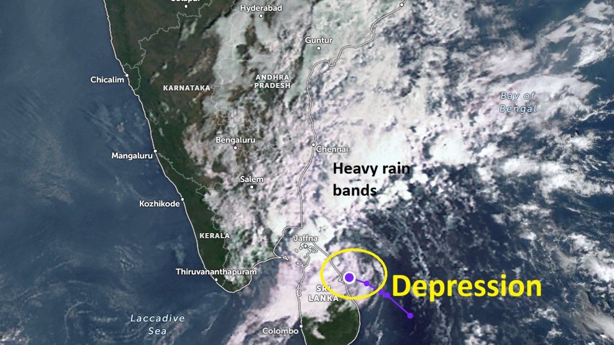 Tamil Nadu Weather: 12 Districts on High Alert as Deep Depression Nears; Chennai Braces for Heavy Showers