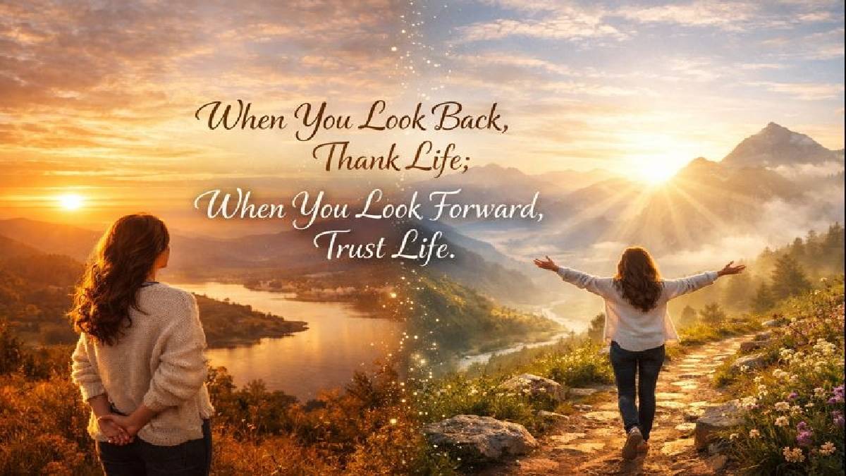 When You Look Back, Thank Life ; When You Look Forward, Trust Life