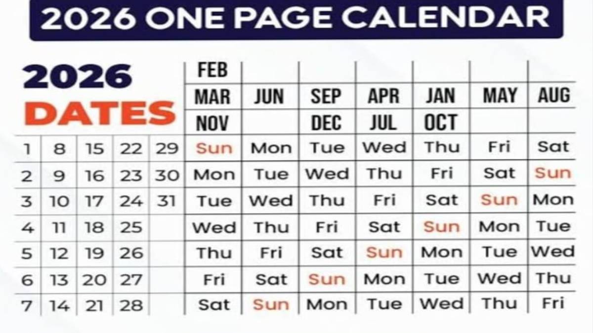 See Your Whole Year At Once With The 2026 One Page Vertical Calendar