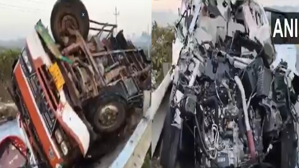 Hoskote Highway Accident: 7 Dead in XUV-Canter-Bike Collision