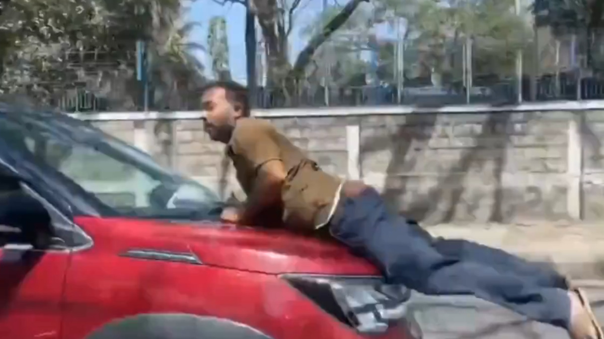Bengaluru Shocked by Brutal Road Rage: Man Dragged on Car Bonnet for 1 KM in HAL Area
