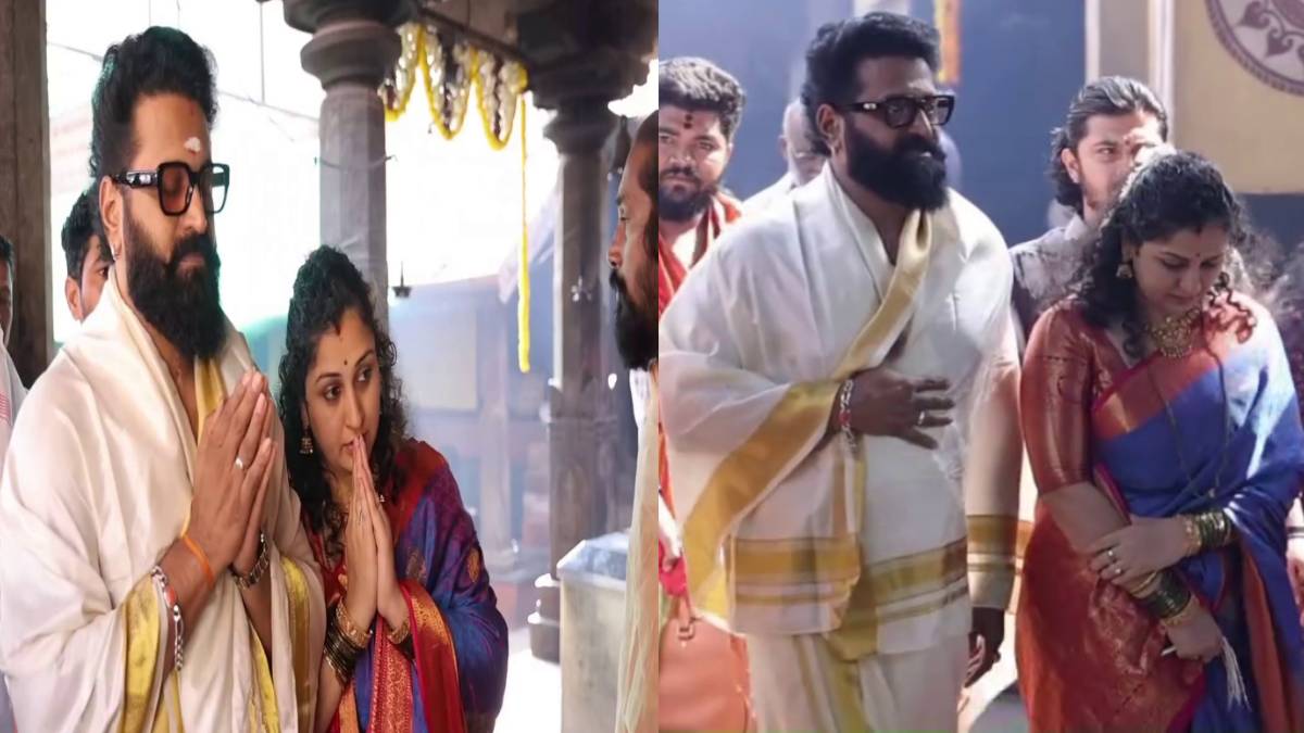 ಪತ್ನಿಯೊಂದಿಗೆ ಮೂಕಾಂಬಿಕಾ ದರ್ಶನ ಪಡೆದ ಡಿವೈನ್ ಸ್ಟಾರ್ ರಿಷಬ್ - ಅಮ್ಮನ ಆಶೀರ್ವಾದ ಪಡೆದ ಕ್ಷಣ!!