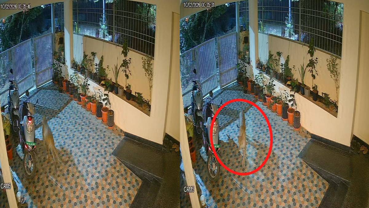 ಅಂಜನಾಪುರದಲ್ಲಿ ಮನೆ ಗೇಟ್ ಒಳಗೆ ನುಗ್ಗಿದ ಚಿರತೆ!!