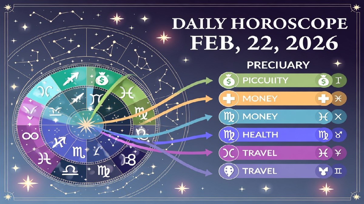 Daily Horoscope for February 22, 2026: Cosmic Predictions for Money, Health, and Travel for All 12 Zodiac Signs