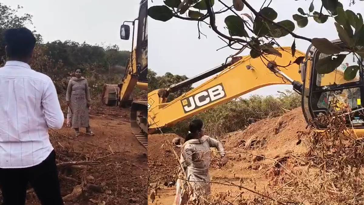 ಜೆಸಿಬಿ ವಾಹನಕ್ಕೆ ಕಲ್ಲು ಎಸೆದ ಗಣಿ ಅಧಿಕಾರಿ - ಅಧಿಕಾರಿಗಳ ಧೈರ್ಯ ಮೆಚ್ಚಿದ ಸ್ಥಳೀಯರು!!