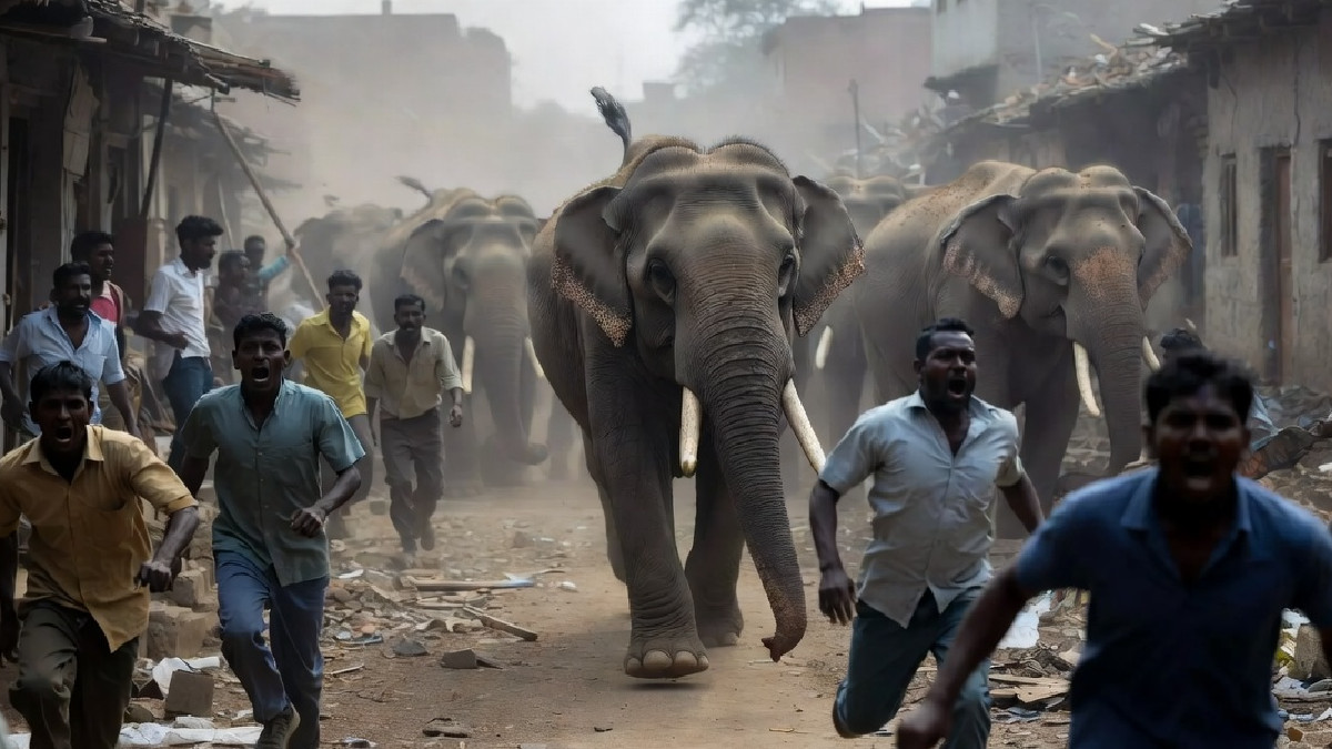 Elephant Rampage in Hazaribagh: 6 Killed, Including 4 of a Family, as Wild Herd Storms Jharkhand Village