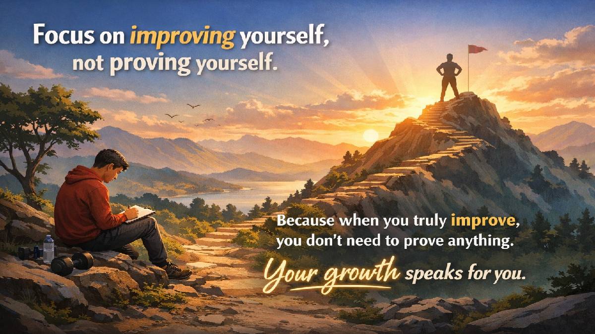 Focus on Improving Yourself, Not Proving Yourself