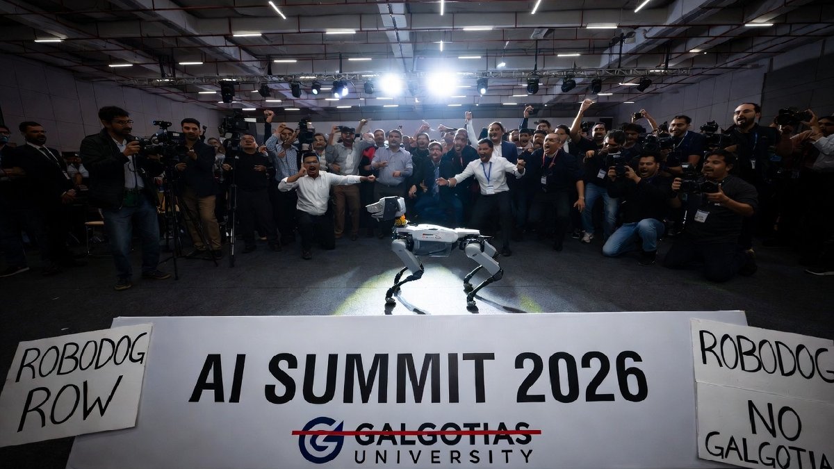 Galgotias University Removed from AI Summit 2026 Over Robodog Row | Photo Credit: AI Image
