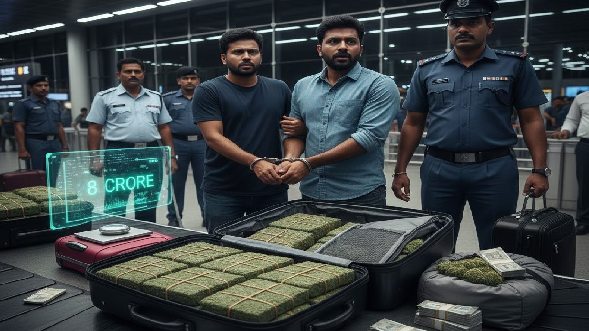 Bengaluru Airport: Customs Officials Intercept Ganja Worth ₹8 Crore; Two Passengers Arrested in Major Drug Bust