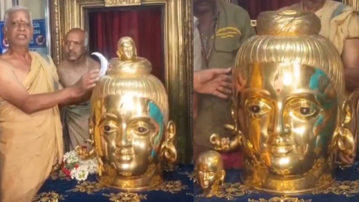 Devotees Witness Lord Shiva’s Golden Mask During Mahashivaratri in Mysuru