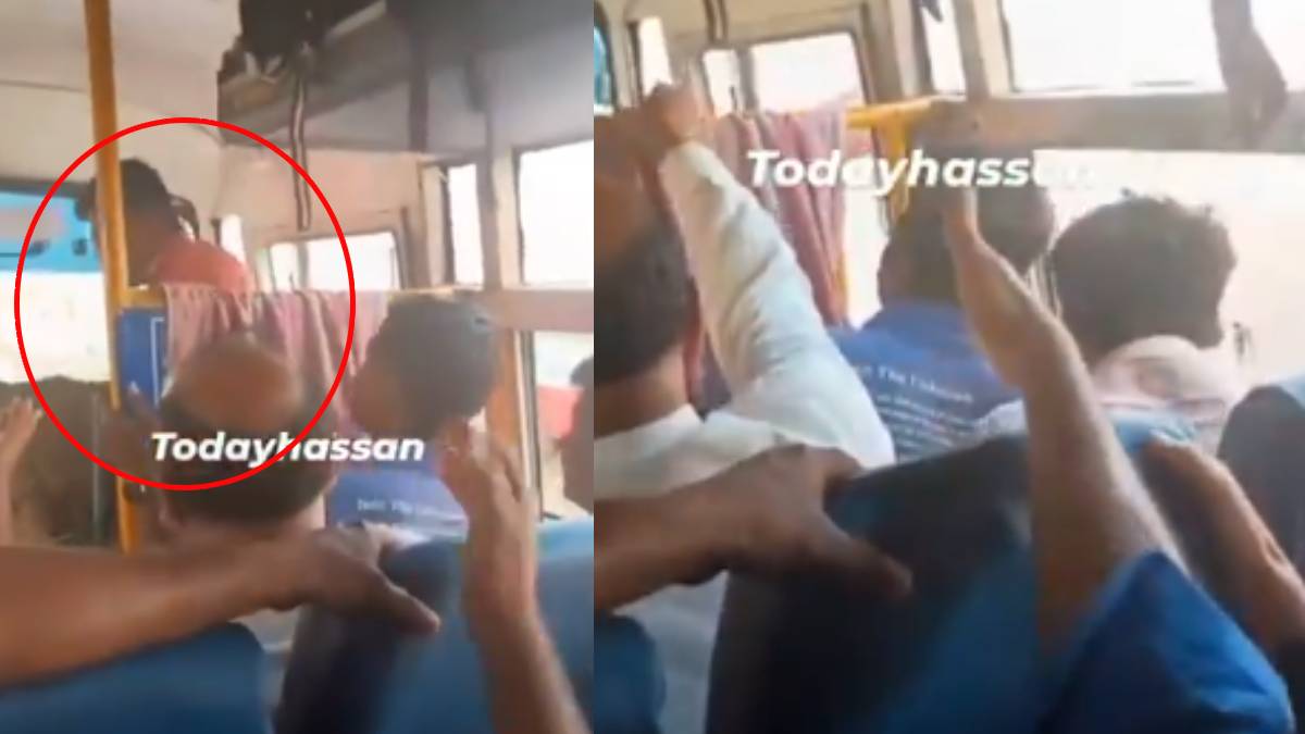 ಚಾಲಕನ 'ನಾಲಿಗೆ' ಸಡಿಲ ಮಾಡಿದ ಕಾರಣಕ್ಕೆ, ಮಹಿಳೆಯ ಪತಿಯ 'ಕೈ' ಚುರುಕು - ಅರಸೀಕೆರೆಯಲ್ಲಿ ಕೆಎಸ್‌ಆರ್‌ಟಿಸಿ ಬಸ್ ರಣರಂಗ!!