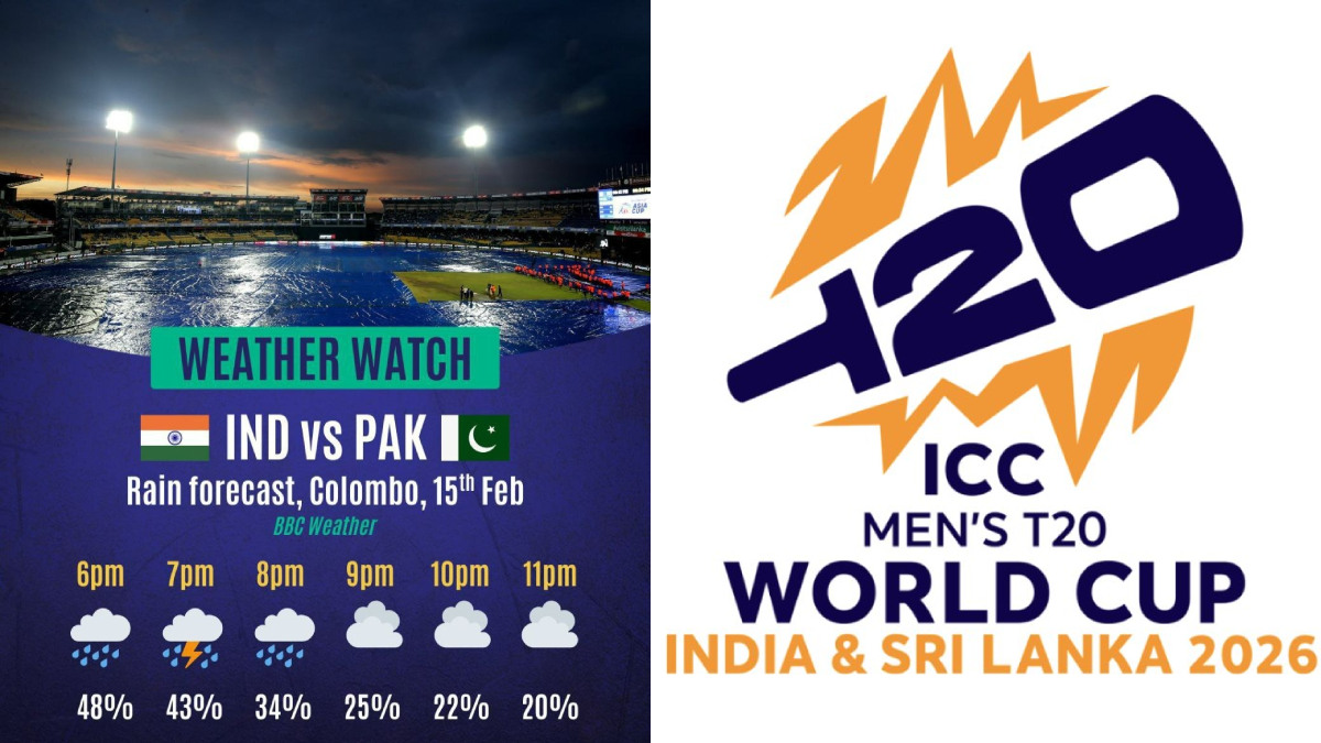 T20 World Cup 2026, IND vs PAK: High-Voltage Clash in Doubt? Rain Expected to Play Spoilsport in Colombo