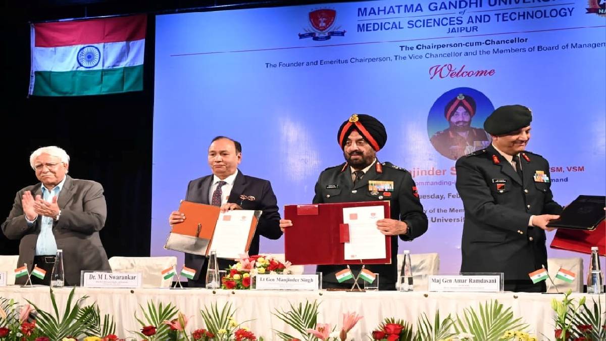 Indian Army Collaborates with MGUMST Jaipur for Improved Education & Healthcare Access