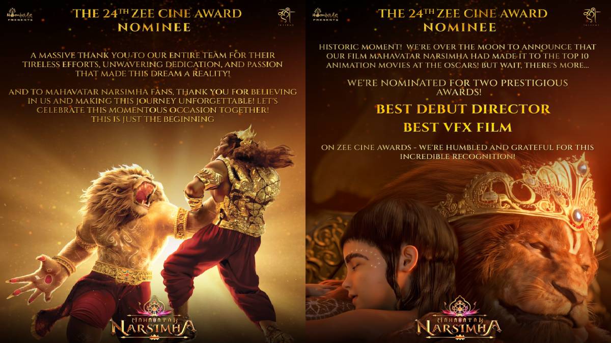 Mahavatar Narsimha Makes History with Oscar and Zee Cine Awards Nominations