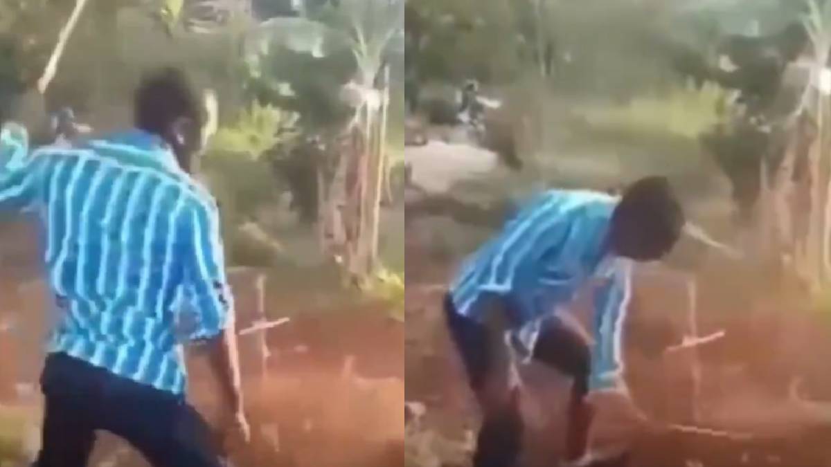 Man Hits Wife’s Grave After DNA Test Reveals Children Not His | Photo Credit: https://x.com/NewsAlgebraIND