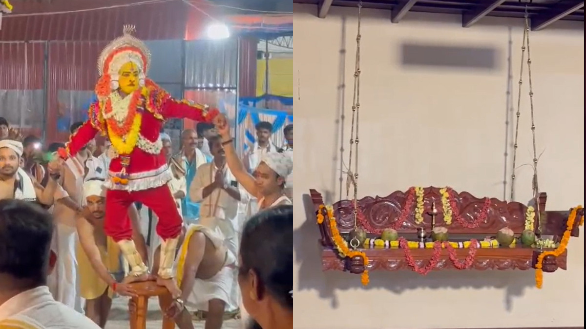 Pilichandi Daiva Miracle: Divine Swing Moves on Its Own in Mangaluru