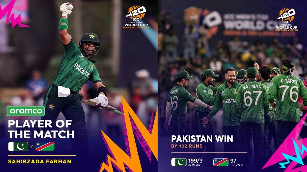 T20 World Cup 2026: Pakistan Qualify for Super 8 as Sahibzada Farhan Hits Century