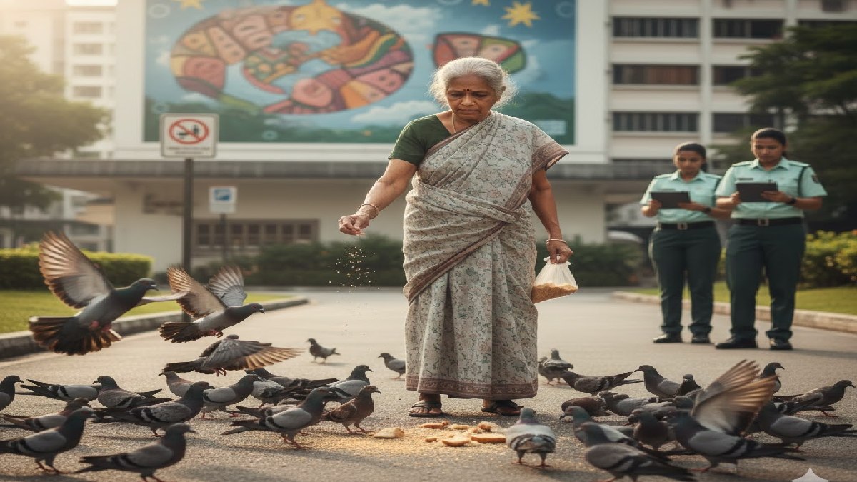 Pigeon Love Costs ₹2.26 Lakh: 71-Year-Old Indian-Origin Woman Fined in Singapore for Repeatedly Feeding Birds
