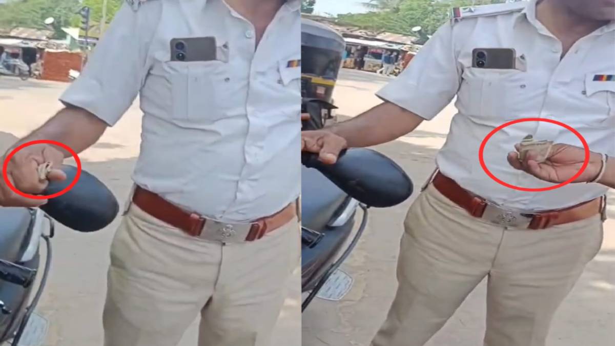 ಹುಬ್ಬಳ್ಳಿಯಲ್ಲಿ ಟ್ರಾಫಿಕ್ ಎಎಸ್ಐ ಲಂಚಾವತಾರ – ವಿಡಿಯೋ ವೈರಲ್