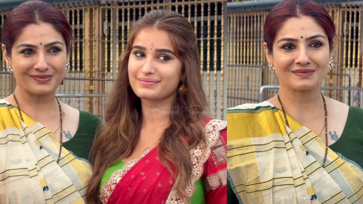 Raveena Tandon Visits Tirumala Temple with Daughter, Honoring Tradition and Respect