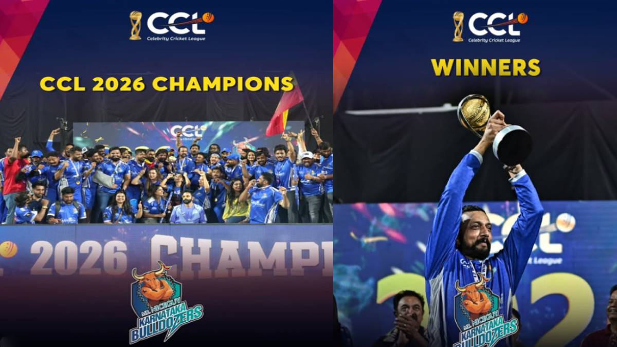 12 ವರ್ಷಗಳ ಬಳಿಕ ಟ್ರೋಫಿಗೆ ಮುತ್ತಿಟ್ಟ ಕರ್ನಾಟಕ ಬುಲ್ಡೋಜರ್ಸ್ - ವಿಭಿನ್ನ ಸ್ಟೈಲ್ ನಲ್ಲಿ ಕಪ್ ಎತ್ತಿ ಹಿಡಿದ ಕಿಚ್ಚ!!