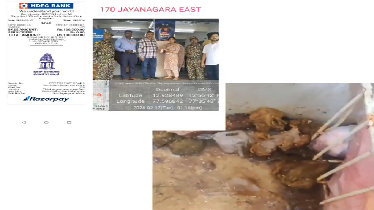 Bengaluru: Star Ambur Biriyani Jayanagar Fined ₹1 Lakh by BBMP For Filthy Kitchen and Waste Violations