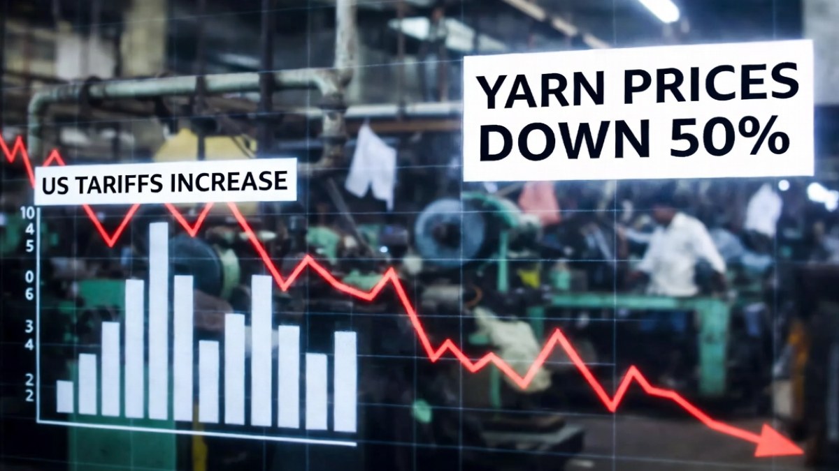 Tiruppur Crisis: 50% Textile Production Cut Begins as Yarn Prices and US Tariffs Devastate Industry