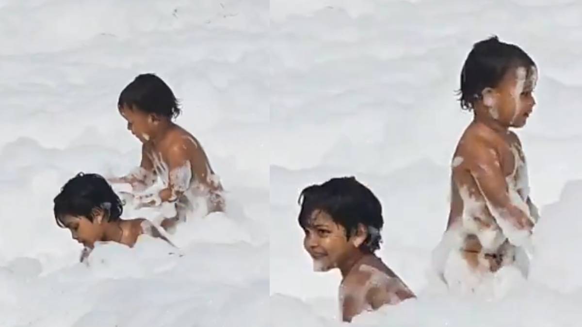 Toxic Foam in Yamuna – Children at Risk in Kalindi Kunj