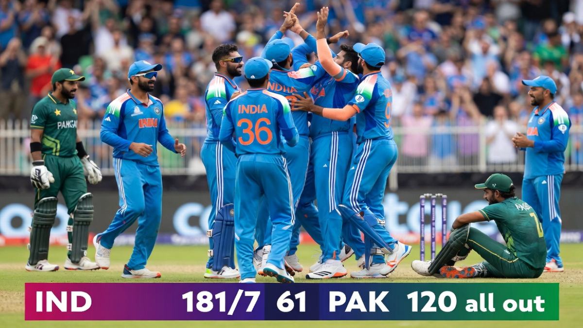 India Crushes Pakistan by 61 Runs in T20 World Cup Clash