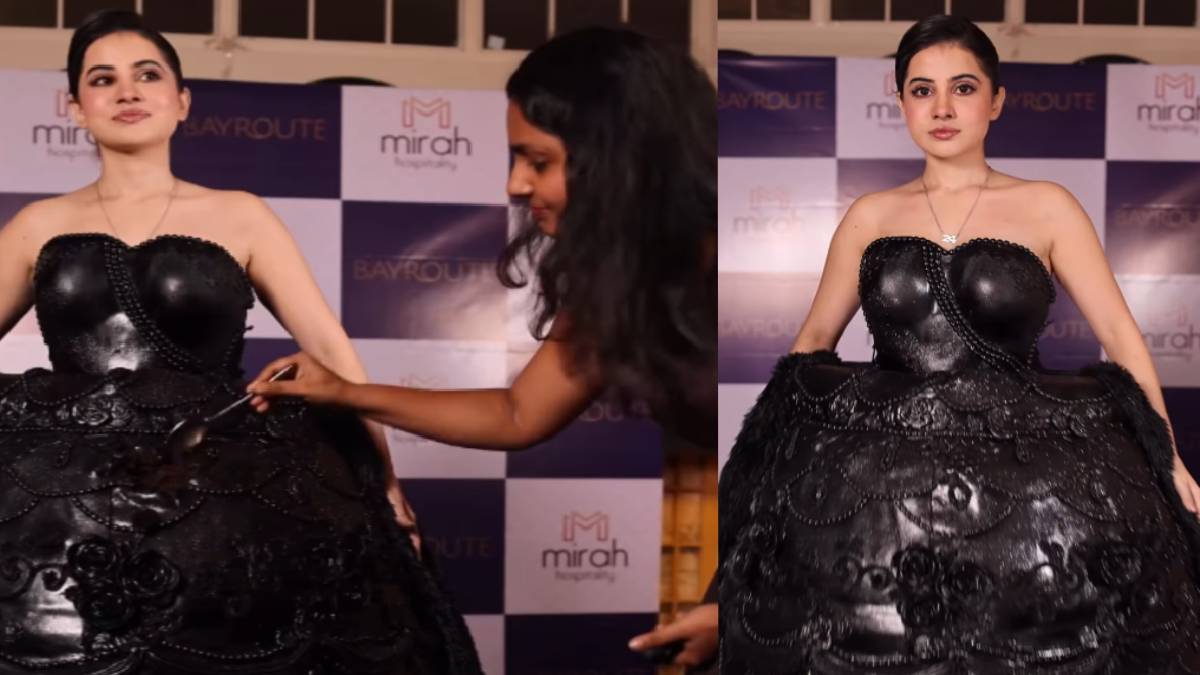 Uorfi Javed Wows Fans Wearing Edible Cake Dress at Splitsvilla Party