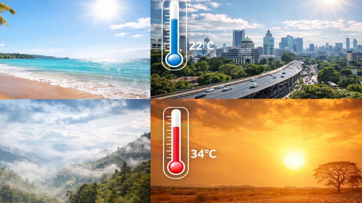 ಕರ್ನಾಟಕದ ಇಂದಿನ ಹವಾಮಾನ  ವರದಿ – ಎಲ್ಲೆಲ್ಲಿ ಬಿಸಿಲು, ಎಲ್ಲೆಲ್ಲಿ ತಂಪು, ಎಲ್ಲೆಲ್ಲಿ ಮಳೆ ಬೀಳಲಿದೆ?