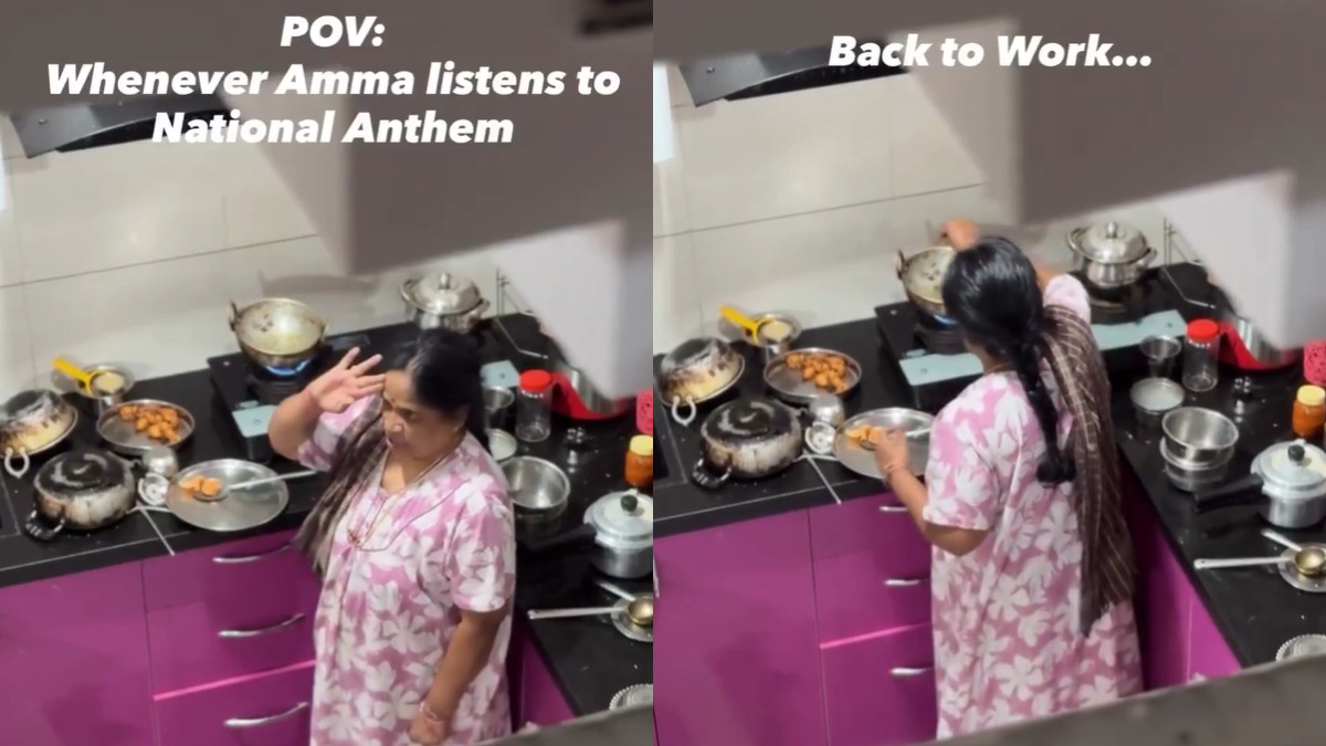 Woman Pauses Cooking to Salute National Anthem in Viral T20 World Cup Moment