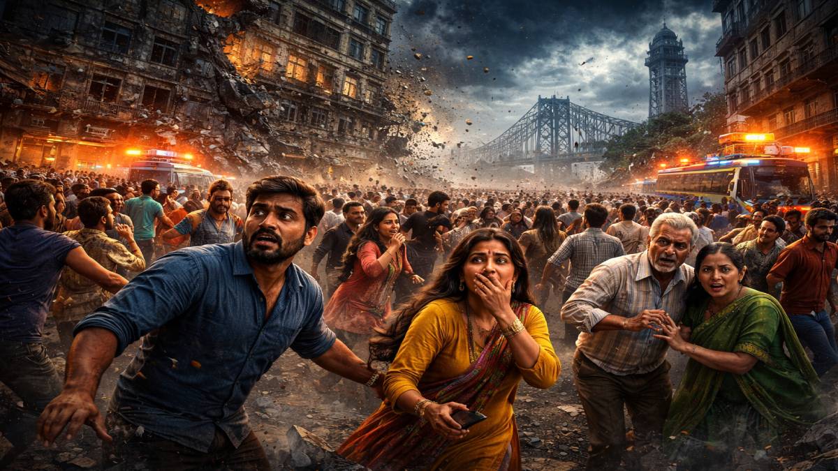 ಮಧ್ಯಾಹ್ನದ ಭೂಕಂಪ – ಕೋಲ್ಕತ್ತಾದಲ್ಲಿ ಜನರು ರಸ್ತೆಗಳಿಗೆ ಧಾವಿಸಿದ ಕ್ಷಣ ವೈರಲ್!!