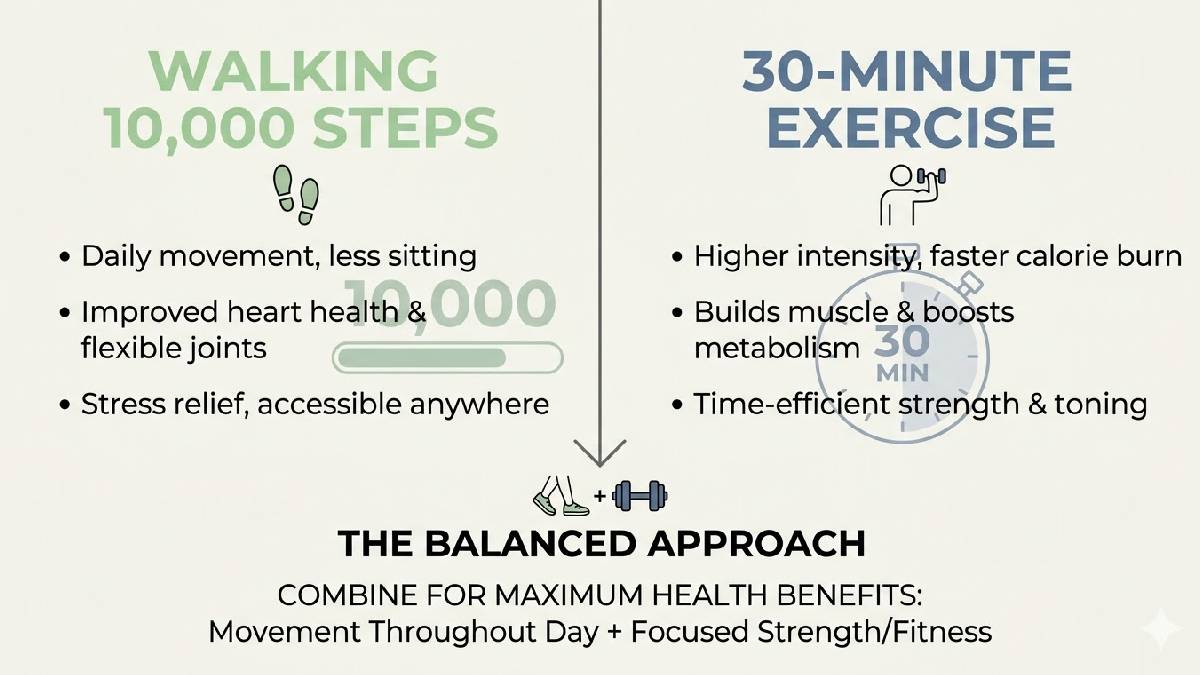 10,000 vs 30-Minute Exercise: Which Is Better?