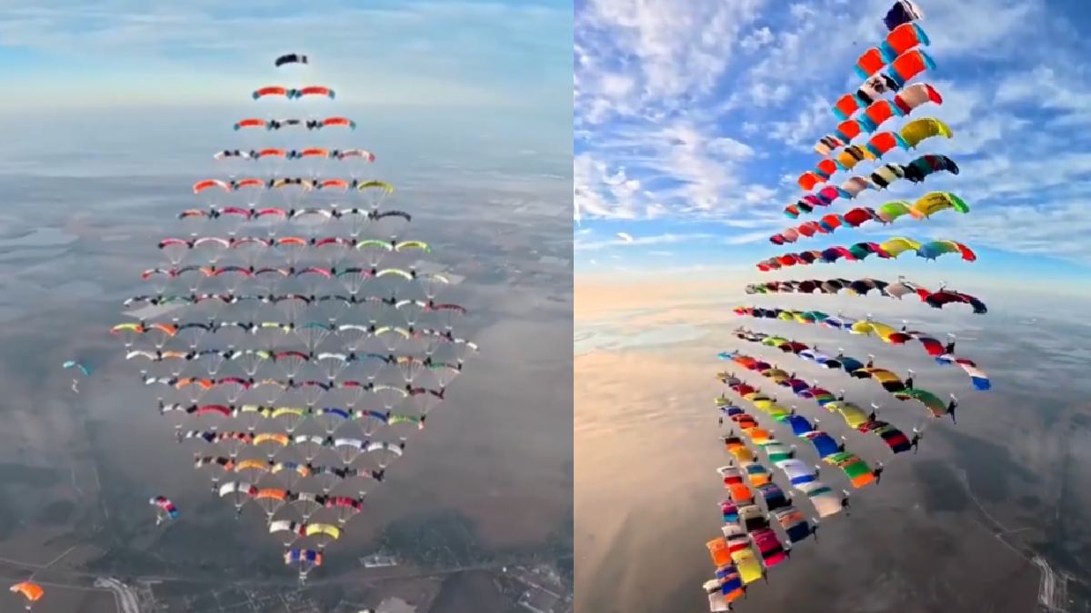 104 Skydivers from 20 Nations Create Stunning Star Formation World Record in Florida | Photo Credit: https://x.com/Rainmaker1973