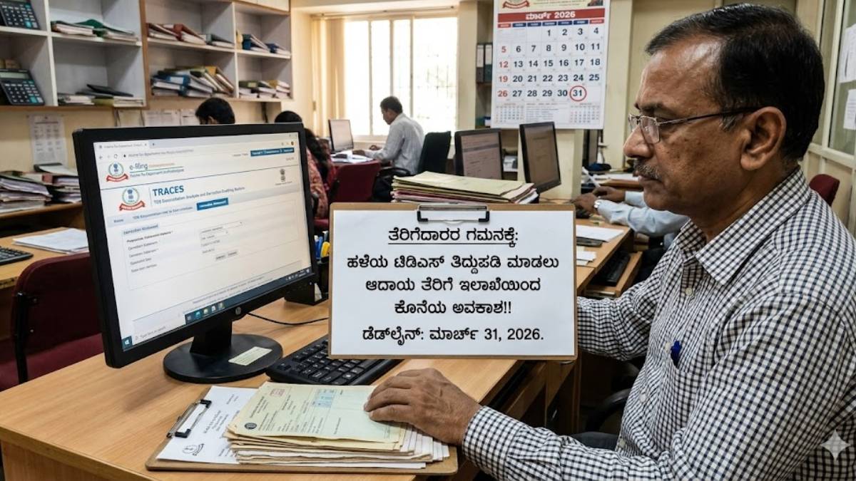 ತೆರಿಗೆದಾರರ ಗಮನಕ್ಕೆ: ಹಳೆಯ ಟಿಡಿಎಸ್ ತಿದ್ದುಪಡಿ ಮಾಡಲು ಕೊನೆಯ ಅವಕಾಶ - ತಿದ್ದುಪಡಿ ಸಲ್ಲಿಸುವುದು ಹೇಗೆ?