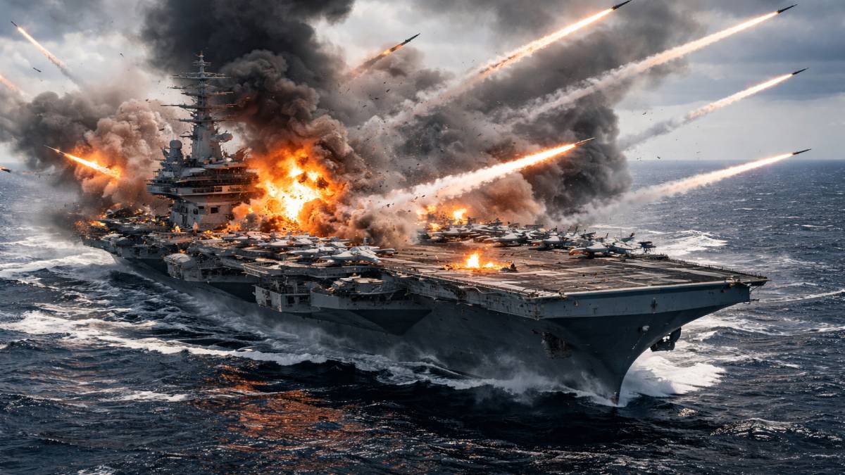 ಸಮುದ್ರದ ಮಧ್ಯೆ ಇರಾನ್ ಅಬ್ಬರ - 101 ಕ್ಷಿಪಣಿಗಳ ದಾಳಿಗೆ ಬೆಚ್ಚಿಬಿದ್ದ ಅಮೆರಿಕದ USS ಅಬ್ರಹಾಂ ಲಿಂಕನ್ ಯುದ್ಧನೌಕೆ!