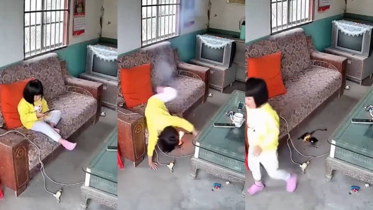 ಮೊಬೈಲ್ ಸ್ಫೋಟಗೊಂಡ ಘಟನೆ - ಪ್ರಾಣಾಪಾಯದಿಂದ ಪಾರಾದ ಚಿಕ್ಕ ಹುಡುಗಿ!! ವಿಡಿಯೋ ವೈರಲ್