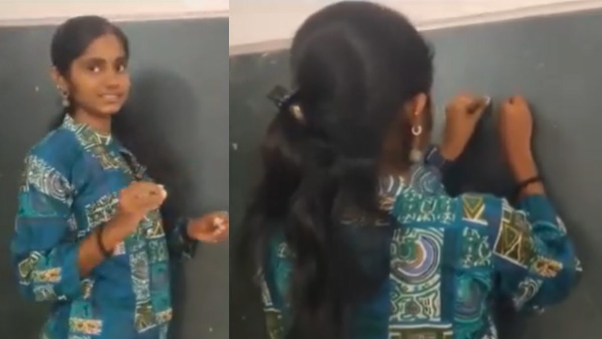 Karnataka Girl Sets World Record Writing 45 Words in One Minute Using Both Hands