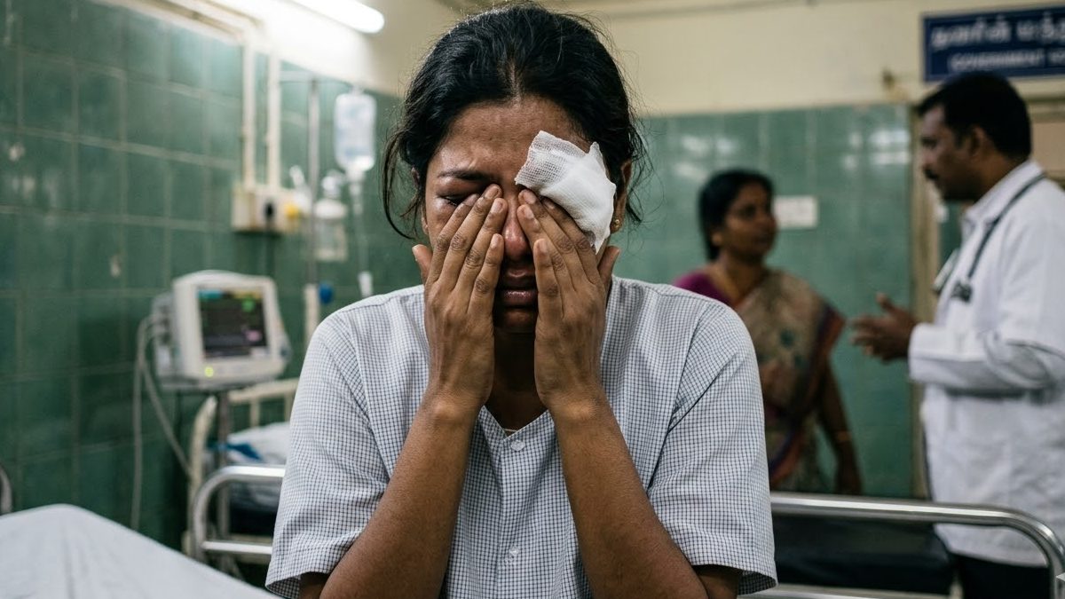 Chennai Horror: Woman Loses Vision After Husband Throws Acid | Photo Credit: AI Image