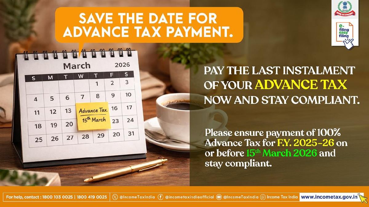 Advance Tax Final Instalment Due by 15 March 2026
