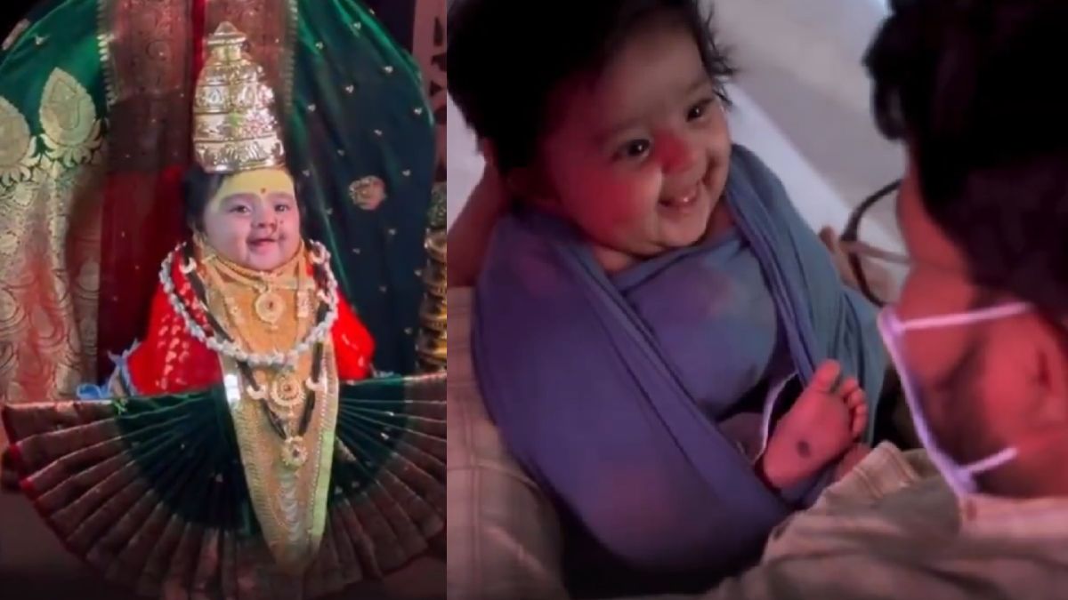 3-Month-Old Baby Dressed as Goddess Mahalakshmi Goes Viral Online