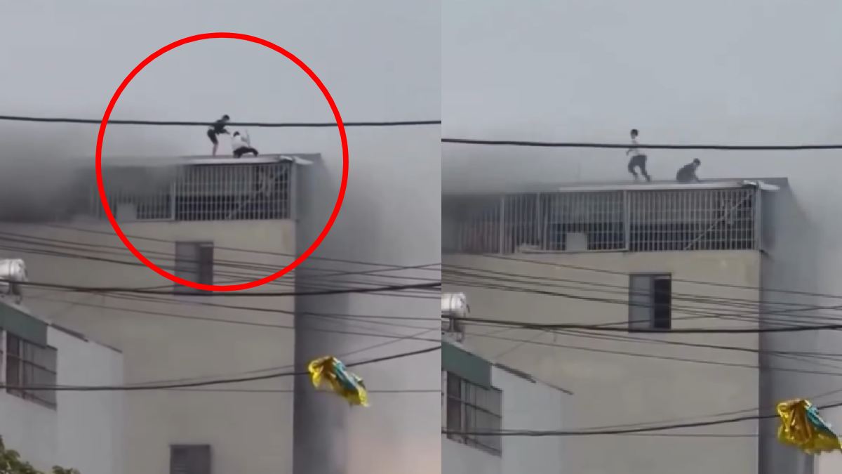 Two Brave Citizens Break Roof to Save Lives in Hanoi Building Fire
