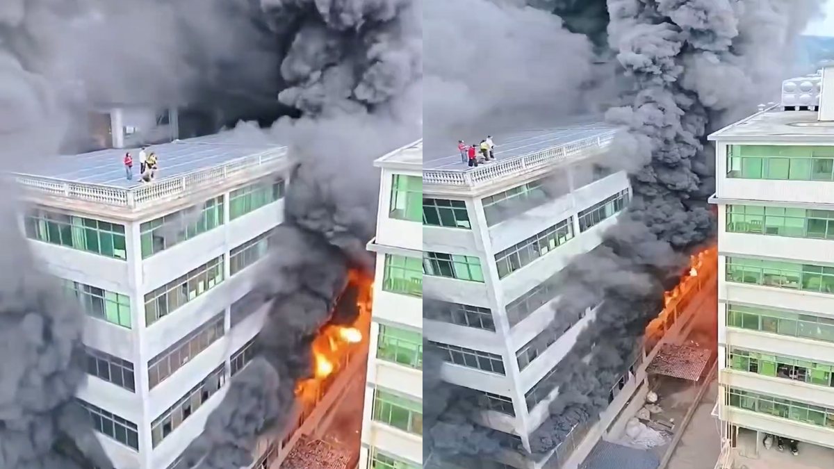 China High-Rise Fire in Dehua: Residents Rescued from Rooftop Safely in Dramatic Operation