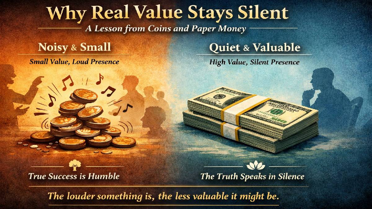 Why Real Value Stays Silent: A Lesson from Coins and Paper Money