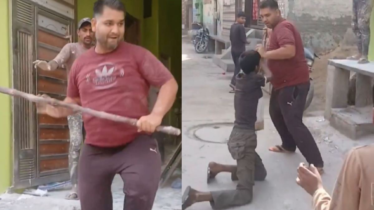Man Brutally Hits Helpless Boy in India While Woman Encourages Violence