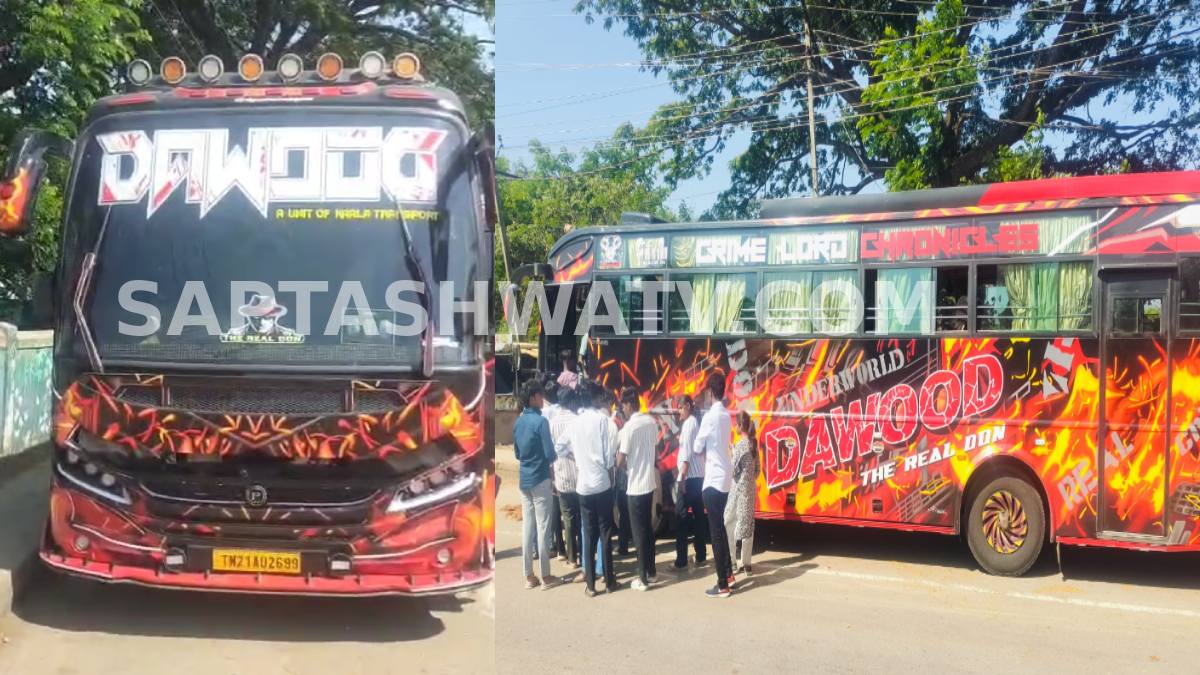 Chikkamagaluru Bus Row: Vehicle with Dawood Ibrahim Stickers Detained After Protest